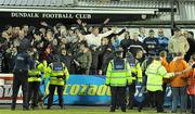 3 May 2010; Gardai intervene after Shamrock Rovers supporters halted the game for a number of minutes. Airtricity League Premier Division, Dundalk v Shamrock Rovers, Oriel Park, Dundalk. Photo by Sportsfile