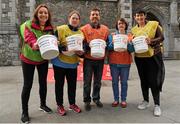 22 April 2016; 3,000 volunteers are out in force across Ireland today, Friday 22nd, trying to raise €650,000 for Special Olympics in just 24 hours. All of the funds raised go towards supporting 9,100 athletes right across Ireland. Collection locations in 250 villages, towns and cities in Ireland. Visit specialolympics.ie to donate and for more details. Pictured are, from left to right, Bernie McCormack, Special Olympics Eater Region, Fiona Byrne, Special Olympics athlete, Matt English, CEO of Special Olympics Ireland, Nicole Redmond, Special Olympics athlete, and Carolan Lennon, eir. Special Olympics Collection Day. Dublin. Picture credit: Seb Daly / SPORTSFILE