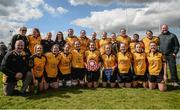 23 April 2016; Garda/Westmanstown players celebrate with the Paul Cusack Plate. Bank of Ireland Leinster Women's Paul Cusack Plate Final, Garda/Westmanstown v MU Barnhall. Cill Dara RFC, Kildare. Picture credit: Sam Barnes / SPORTSFILE