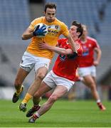 23 April 2016; Richard Johnson, Antrim, in action against Eoghan Lafferty, Louth. Allianz Football League, Division 4, Final, Louth v Antrim. Croke Park, Dublin. Picture credit: Ray McManus / SPORTSFILE