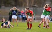 23 April 2016; Mayo's Claire Egan celebrates her side's victory. Lidl Ladies Football National League, Division 1, semi-final, Mayo v Kerry. St Brendan's Park, Birr, Co. Offaly. Picture credit: Ramsey Cardy / SPORTSFILE