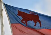 23 April 2016; A Clontarf flag ahead of the game. Ulster Bank League, Division 1A, semi-final, Clontarf v UCD. Castle Avenue, Clontarf, Co. Dublin. Picture credit: Cody Glenn / SPORTSFILE