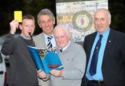 5 May 2010; Cavan referee Joe McQuillan, Mick Curley, National Referees Committee chairman, Joe Jordan, Ulster Referees Committee chairman, and Danny Murphy, Ulster GAA secretary, at the 2010 Referees Strategy Launch in Ulster. Quinns Corner, Edencrannon, Co. Tyrone. Picture credit: Oliver McVeigh / SPORTSFILE