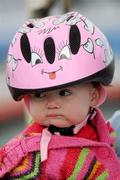 9 May 2010; One year old Dearbhla Brennan from Sligo ahead of the first An Post Cycle Series event. Sligo Town, Co. Sligo. Picture credit: Pat Murphy / SPORTSFILE
