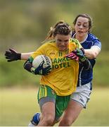 23 April 2016; Niamh Hegarty, Donegal, in action against Rosin Crowe, Cavan. Lidl Ladies Football National League, Division 2, semi-final, Donegal v Cavan. Picture credit: Oliver McVeigh / SPORTSFILE