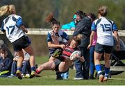 23 April 2016; Jill Draper, Tullamore, is tackled by Rochella Gill, Edenderry. Bank of Ireland Leinster Women's Paul Flood Cup Final, Tullamore v Edenderry. Cill Dara RFC, Kildare. Picture credit: Sam Barnes / SPORTSFILE