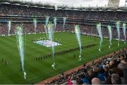 24 April 2016; A view of the Laochra entertainment performance after the Allianz Football League Final. Allianz Football League Finals, Croke Park, Dublin.  Picture credit: Piaras Ó Mídheach / SPORTSFILE