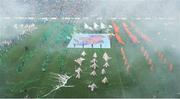 24 April 2016; A view of the Laochra entertainment performance after the Allianz Football League Final. Allianz Football League Finals, Croke Park, Dublin. Picture credit: Dáire Brennan / SPORTSFILE