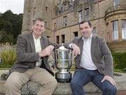 10 May 2010; Armagh manager Paddy O'Rourke, left, and Monaghan manager Seamus McEnaney at the launch of the Ulster Senior Football & Ladies Football Championships. Belfast Castle, Belfast, Co. Antrim. Picture credit: Oliver McVeigh / SPORTSFILE