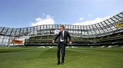 14 May 2010; Former Republic of Ireland international Ray Houghton during a tour of the new Aviva Stadium. Aviva Stadium, Lansdowne Road, Dublin. Picture credit: Brian Lawless / SPORTSFILE