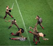 24 April 2016; A view of the Laochra entertainment performance after the Allianz Football League Final. Allianz Football League Finals, Croke Park, Dublin.  Picture credit: Ray McManus / SPORTSFILE