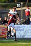 14 May 2010; Wayne Hatswell, Dundalk, in action against Anto Flood, Galway United. Airtricity League, Premier Division, Dundalk v Galway United, Oriel Park, Dundalk, Co. Louth. Photo by Sportsfile