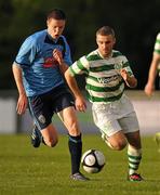 14 May 2010; Danny Murphy, Shamrock Rovers, in action against Dwayne Wilson, UCD. Airtricity League, Premier Division, UCD v Shamrock Rovers, UCD Bowl, Belfield, Dublin. Picture credit: David Maher / SPORTSFILE