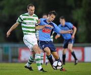 14 May 2010; Dan Murray, Shamrock Rovers, in action against Greg Bolger, UCD. Airtricity League, Premier Division, UCD v Shamrock Rovers, UCD Bowl, Belfield, Dublin. Picture credit: David Maher / SPORTSFILE