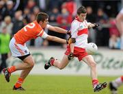 16 May 2010; Tony Martin, Derry, in action against Barry Seeley, Armagh. ESB Ulster GAA Football Minor Championship, Derry v Armagh, Celtic Park, Derry. Photo by Sportsfile