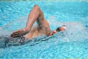 29 April 2016; Danielle Villars, Limmat Sharks SC, Switzerland, competing in the Women's 100m Freestyle Heat 8. Irish Open Long Course Swimming Championships, National Aquatic Centre, National Sports Campus, Abbotstown, Dublin. Picture credit: Sam Barnes / SPORTSFILE