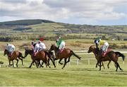 29 April 2016; A general view of runners and riders in the KFM Hunters Steeplechase for Bishopscourt Cup. Punchestown, Co. Kildare. Picture credit: Cody Glenn / SPORTSFILE