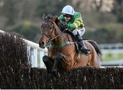 29 April 2016; On The Fringe, with Nina Carberry up, on their way to winning the Racing Post Champion Hunters Steeplechase. Punchestown, Co. Kildare. Picture credit: Seb Daly / SPORTSFILE