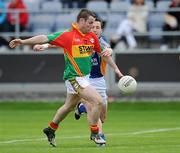 16 May 2010; Simon Rea, Carlow in action against Brian McGrath, Wicklow. Leinster GAA Football Senior Championship Preliminary Round, Wicklow v Carlow, O'Moore Park, Portlaoise, Co. Laoise. Picture credit: Matt Browne / SPORTSFILE