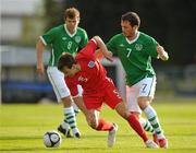 26 May 2010; Steven Gregory, England, in action against Ross Gaynor, Republic of Ireland. International Challenge Trophy, Republic of Ireland v England, RSC, Waterford. Picture credit: David Maher / SPORTSFILE