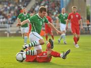 26 May 2010; James Chambers, Republic of Ireland, in action against Sean Newton, England. International Challenge Trophy, Republic of Ireland v England, RSC, Waterford. Picture credit: David Maher / SPORTSFILE