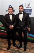 4 May 2016; In attendance at the Zurich IRUPA Rugby Player Awards is Leinster's Eoin Reddan, left, and Dave Kearney. Hilton by Double Tree, Ballsbridge, Dublin. Picture credit: Ramsey Cardy / SPORTSFILE