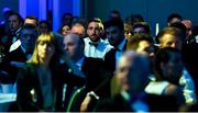 7 May 2016; Leinster's Jack Conan watches on during proceedings. The Leinster Awards Ball celebrated the 2015/16 season to date, with players past and present, and said a fond farewell to a number of players who had contributed much to the success of Leinster over the years. Ben Te'o and Josh van der Flier were the big winners on the night as they won the Bank of Ireland Players' Player of the Year and the Laya Healthcare Young Player of the Year Awards, while Belvedere College and St Mary's RFC were notable winners on the domestic side. DoubleTree by Hilton, Dublin. Picture credit: Stephen McCarthy / SPORTSFILE