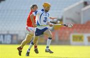 2 June 2010; Thomas Ryan, Waterford, in action against Seamus Farrell, Cork. Bord Gais Energy Munster GAA Under 21 Hurling Championship Quarter Final, Cork v Waterford, Pairc Ui Chaoimh, Cork. Picture credit: Diarmuid Greene / SPORTSFILE