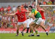 6 June 2010; Bryan Sheehan, Kerry, in action against Ray Carey, left, and Paudie Kissane, Cork. Munster GAA Football Senior Championship Semi-Final, Kerry v Cork, Fitzgerald Stadium, Killarney, Co. Kerry. Picture credit: Diarmuid Greene / SPORTSFILE