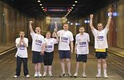 8 June 2010; Pictured at a ceremony to celebrate the Special Olympics Law Enforcement Torch Run are, from left to right, Mark Kavanagh from Limerick, Ross Stewart from Belfast, Sinead Kingston from Limerick, Garda Alan Griffin from Kerry, Sean Keogh from Limerick and Michael Mullins from Galway. Limerick Tunnel, Limerick. Picture credit: Diarmuid Greene / SPORTSFILE