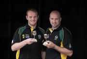 8 June 2010; Down's Benny Coulter, left, and Galway's Ger Farragher have been named as the Opel GPA Players of the month for May 2010 in football and hurling respectively. The awards recognise the contribution both players have made to their county’s performances in the championship throughout May. The Croke Park Hotel, Jones's Road, Dublin. Picture credit: Brian Lawless / SPORTSFILE