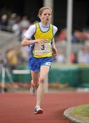 5 June 2010; Siofra Cleirigh Buttner, Colaiste Iosagain, Dublin, leads the field on her way to winning the Junior Girls 1500m in a time of 4:28.1, breaking a 25 year record, during the Woodie’s DIY Irish Schools’ Track and Field Championship. Tullamore Harriers Stadium, Tullamore, Co. Offaly. Picture credit: Brendan Moran / SPORTSFILE