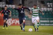 10 May 2016; Gary McCabe, Shamrock Rovers, in action against Micheal Leahy, Sligo Rovers. SSE Airtricity League, Premier Division, Shamrock Rovers v Sligo Rovers. Tallaght Stadium, Tallaght, Co. Dublin. Picture credit: Sam Barnes / SPORTSFILE