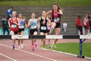 11 May 2016; Eimear Fitzpatrick, Our Ladys Terenure, on her way to winning the Inter Girls 1500M steeplechase. GloHealth Leinster Schools Track & Field Championships, Morton Stadium, Santry, Co. Dublin. Picture credit: Oliver McVeigh / SPORTSFILE