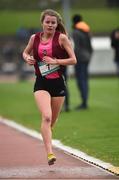 11 May 2016; Eimear Fitzpatrick, Our Ladys Terenure, on her way to winning the Inter Girls 1500M steeplechase. GloHealth Leinster Schools Track & Field Championships, Morton Stadium, Santry, Co. Dublin. Picture credit: Oliver McVeigh / SPORTSFILE