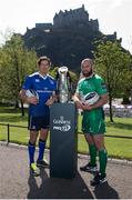 12 May 2016; Leinster's Mike McCarthy, left, and Connacht's John Muldoon during the Guinness PRO12 media preview. Ross Fountain, Princes Street Gardens, Edinburgh, Scotland. Picture credit: Graham Stuart / SPORTSFILE