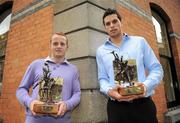 9 June 2010; Cork's Aisake Ó hAilpín, right, and Down's Benny Coulter, winners of the Vodafone GAA Player of the Month Award for May in hurling and football respectively. Westbury Hotel, Dublin. Picture credit: Brian Lawless / SPORTSFILE