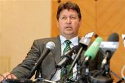 10 June 2010; Ireland forwards coach Gert Smal speaking during a press conference ahead of their match against New Zealand on Saturday. Crowne Plaza Hotel, Auckland, New Zealand. Picture credit: Wayne Drought / SPORTSFILE