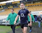 11 June 2010; Ireland's Tomas O'Leary, left, and Niall Ronan make their way onto the pitch for the squad captain's run ahead of their match against New Zealand on Saturday.Yarrow Stadium, New Plymouth, New Zealand. Picture credit: Ross Setford / SPORTSFILE