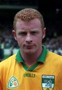 24 May 1998; Stephen Byrne of Offaly before the Leinster GAA Senior Hurling Championship Quarter-Final match between Offaly and Meath at Croke Park in Dublin. Photo by Ray Lohan/Sportsfile