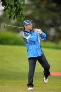 12 June 2010; David Goggin, from Kiltegan, Co. Wicklow, watches his shot during the Iron Shot competition during the third day of the 2010 Special Olympics Ireland Games. Limerick Golf Club, Limerick. Picture credit: Stephen McCarthy / SPORTSFILE