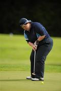 12 June 2010; Claire Savage, from Rathcoole, Dublin, Eastern Region, on the 18th green during the 18 hole Golf competition during the third day of the 2010 Special Olympics Ireland Games. Limerick Golf Club, Limerick. Picture credit: Stephen McCarthy / SPORTSFILE