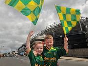 13 June 2010; Meath supporters Alana Rogers, age 6, and her brother Adam, from Navan, Co. Meath. Leinster GAA Football Senior Championship Quarter-Final, Meath v Laois, Croke Park, Dublin. Picture credit: David Maher / SPORTSFILE