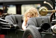 8 June 2007; Shannon Willaschak, aged 4, from Naas, keeps an eye on the start of the I.V.V.C.C. Gordon Bennett V + V Rally from a 1915 Ford Model T. I.V.V.C.C. Gordon Bennett V + V Rally, Naas, Co. Kildare. Picture credit: Pat Murphy / SPORTSFILE