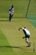 16 June 2010; Ireland's Kevin O'Brien bowls a delivery to William Porterfield during squad training ahead of their RSA One Day International challenge match against Australia on Thursday. Castle Avenue, Clontarf, Dublin. Picture credit: Matt Browne / SPORTSFILE