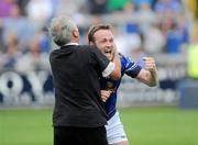 26 June 2010; Michael Brennan, Cavan, is congratulated by a fan at the final whistle. GAA Football All-Ireland Senior Championship Qualifier Round 1, Cavan v Wicklow, Kingspan Breffni Park, Cavan. Picture credit: Oliver McVeigh / SPORTSFILE