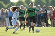 3 June 2016; Clodagh Doherty of Limerick County in action against Jane Treahy of Galway during their Gaynor Cup Group B match at the University of Limerick, Limerick. Photo by Diarmuid Greene/Sportsfile