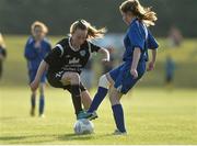 3 June 2016; Orla Prendergast of Metropolitan Girls League in action against Lillie Elliot of Waterford during their Gaynor Cup Group C match at the University of Limerick, Limerick. Photo by Diarmuid Greene/Sportsfile