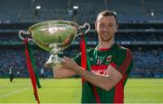 4 June 2016; Keith Higgins of Mayo with the cup after the Nicky Rackard Cup Final between Armagh and Mayo in Croke Park, Dublin. Photo by Piaras Ó Mídheach/Sportsfile