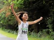 4 July 2009; Ciara O'Sullivan, daughter of Sonia O'Sullivan, in action during the Farmleigh Family Fitness Festival 2010 hosted by Athletics Ireland. Farmleigh House, Phoenix Park, Dublin. Picture credit: David Maher / SPORTSFILE